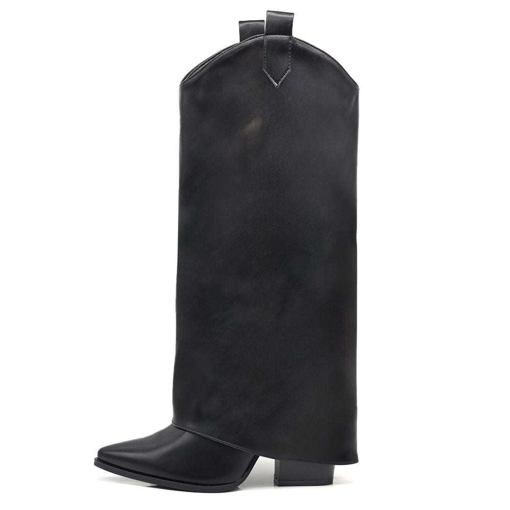 Stivali in ghetta A Punta Westen Con Tacco Alto in Ecopelle Da Donna A9519