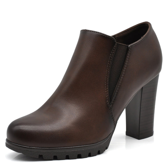 Stivaletti Scarponcini Scarpe Da Donna Francesine Tacco Vintage Elastico CH2285