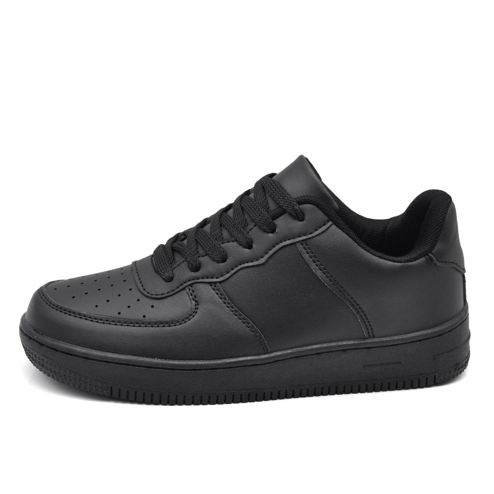 Sneakers Donna Basse Casual Sportive con Lacci, Punta Traforata e Suola Spessa, Scarpe Urban Streetwear GRZ9927 nero bianco
