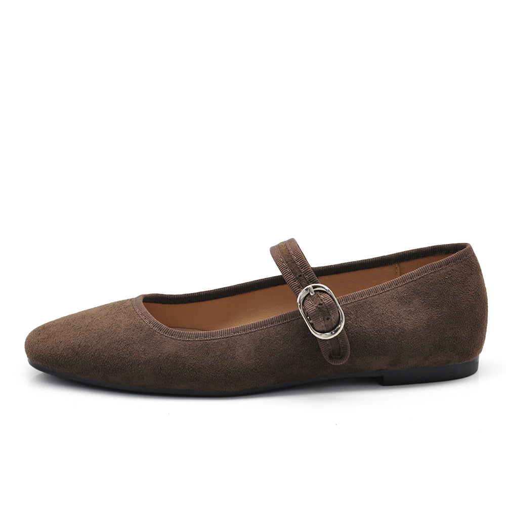 Ballerine Friulane Scarpe Veneziane con Cinturino Da Donna In Suede sintetico G70059