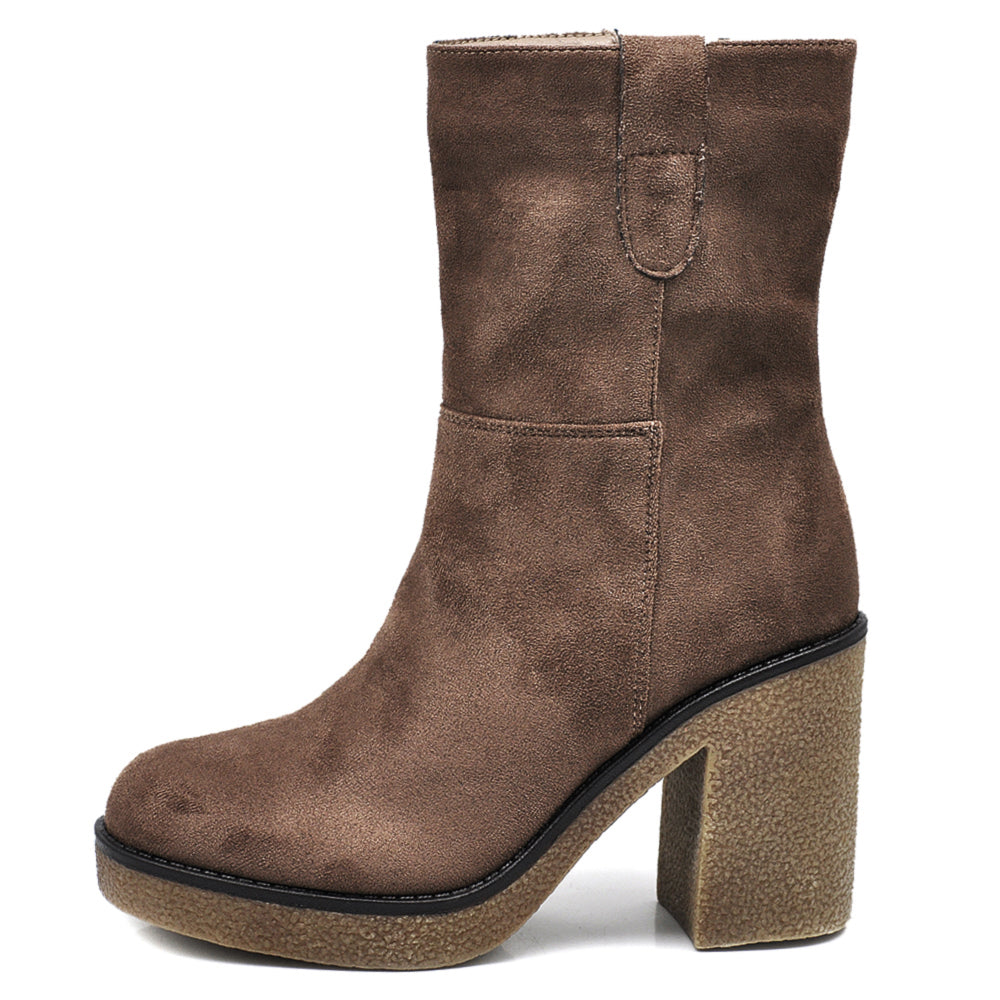 Stivali Stivaletti Tronchetti Da Donna Con Tacco Platform Zeppa CH2335