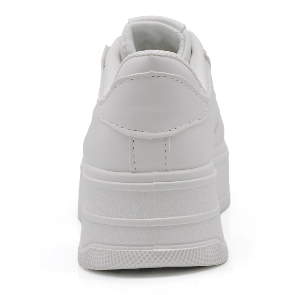 Sneakers Scarpe Da Ginnastica Donna Con Platform AD-300 Bianco Nero