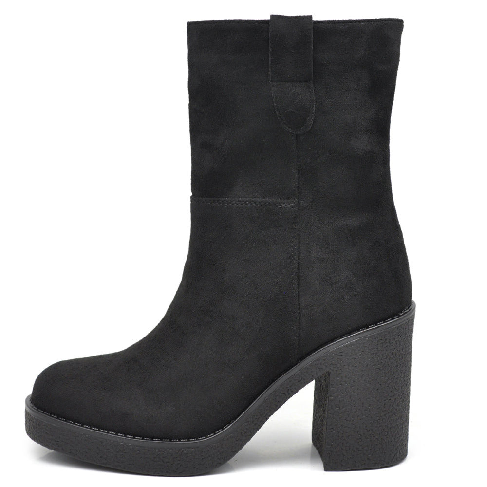 Stivali Stivaletti Tronchetti Da Donna Con Tacco Platform Zeppa CH2335