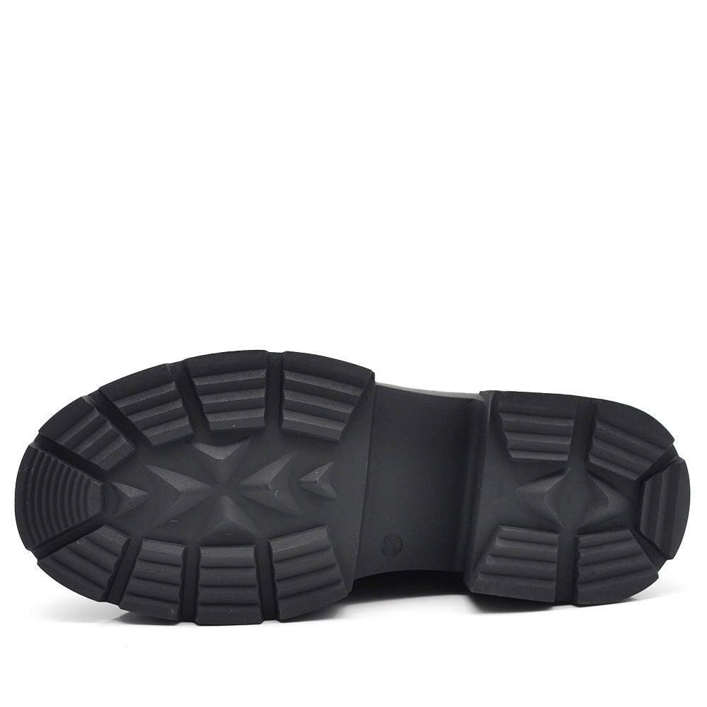 Stivaletti Chelsea Donna Tacco Largo e Punta Rinforzata Con Platform Suola Chunky GL50