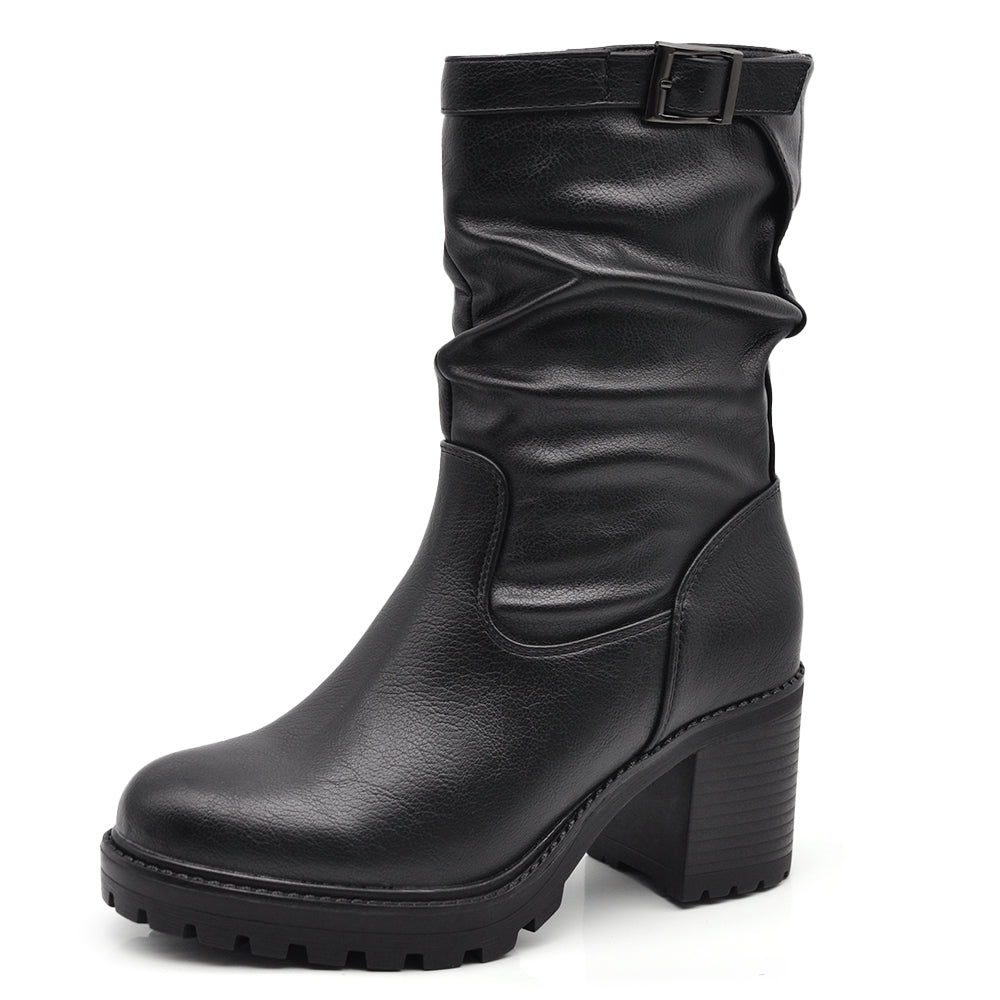 Stivaletti Tronchetti Da Donna Tacco Medio Elastico Cavilgia Platform G699