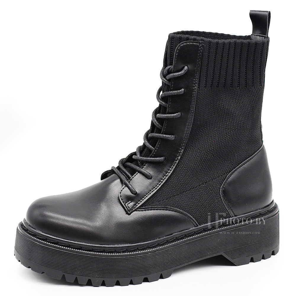 IF Fashion Anfibi Combat Stivali Alla Caviglia Da Donna Platformo Elasticizzato Traspiranti CH2026
