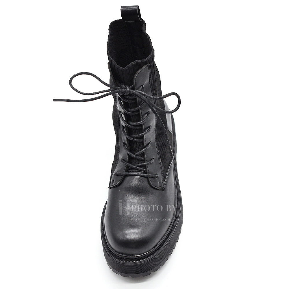IF Fashion Anfibi Combat Stivali Alla Caviglia Da Donna Platformo Elasticizzato Traspiranti CH2026