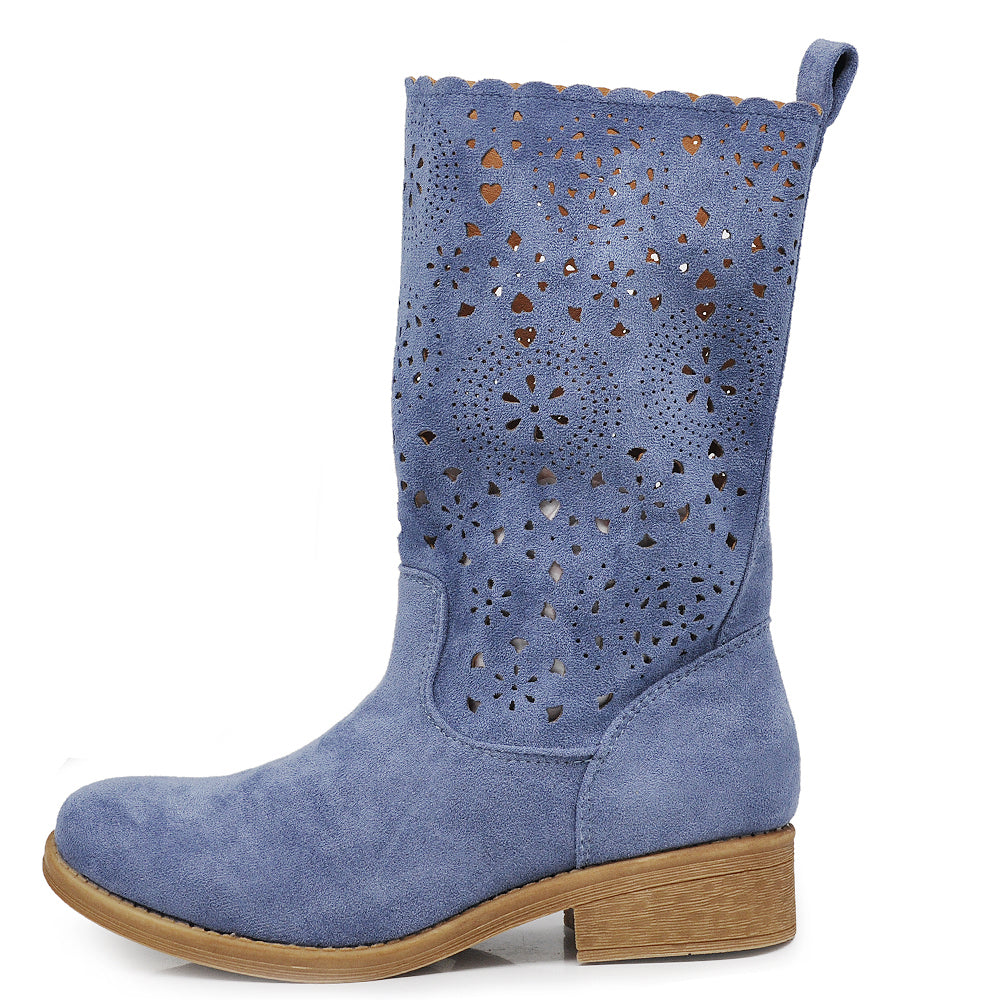 Stivali Stivaletti Biker Motociclista Traforati Primaverili Estivi Da Donna LY70-1