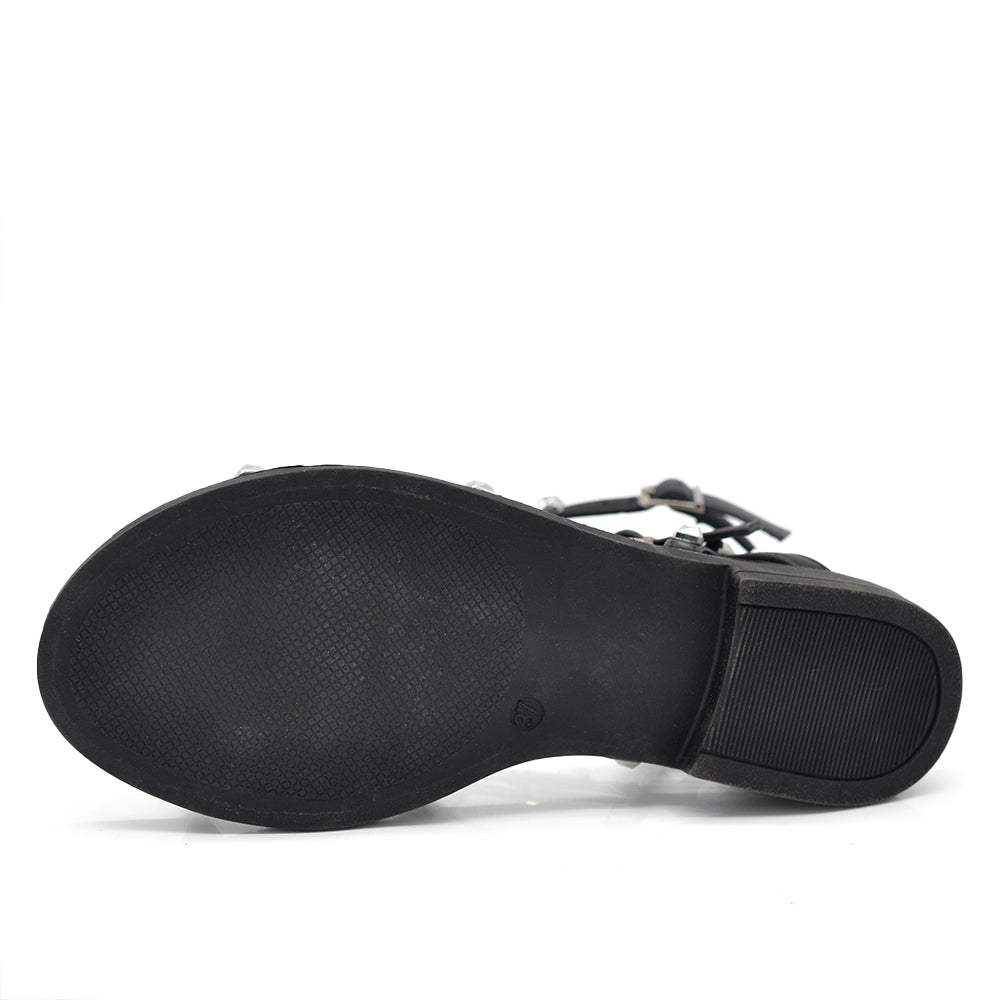 Scarpe Infradito Sandali Stivaletti Estivi Gladiatore Da Donna Borchie KK-701 M101