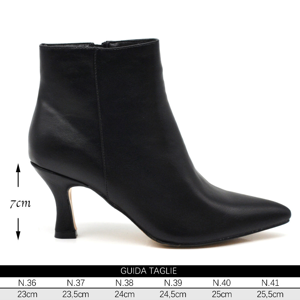 Stivaletti Donna Tronchetti da Donna A Punta Tacco Fino MP413 nero beige cuoio brown bordeaux