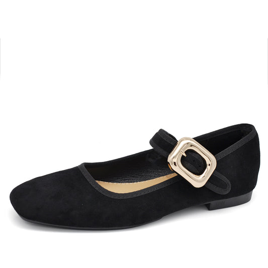Ballerine Friulane Scarpe Veneziane con Cinturino Da Donna In Suede sintetico K263