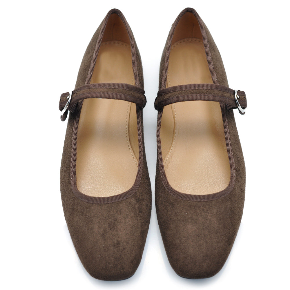 Ballerine Friulane Scarpe Veneziane con Cinturino Da Donna In Suede sintetico G70059