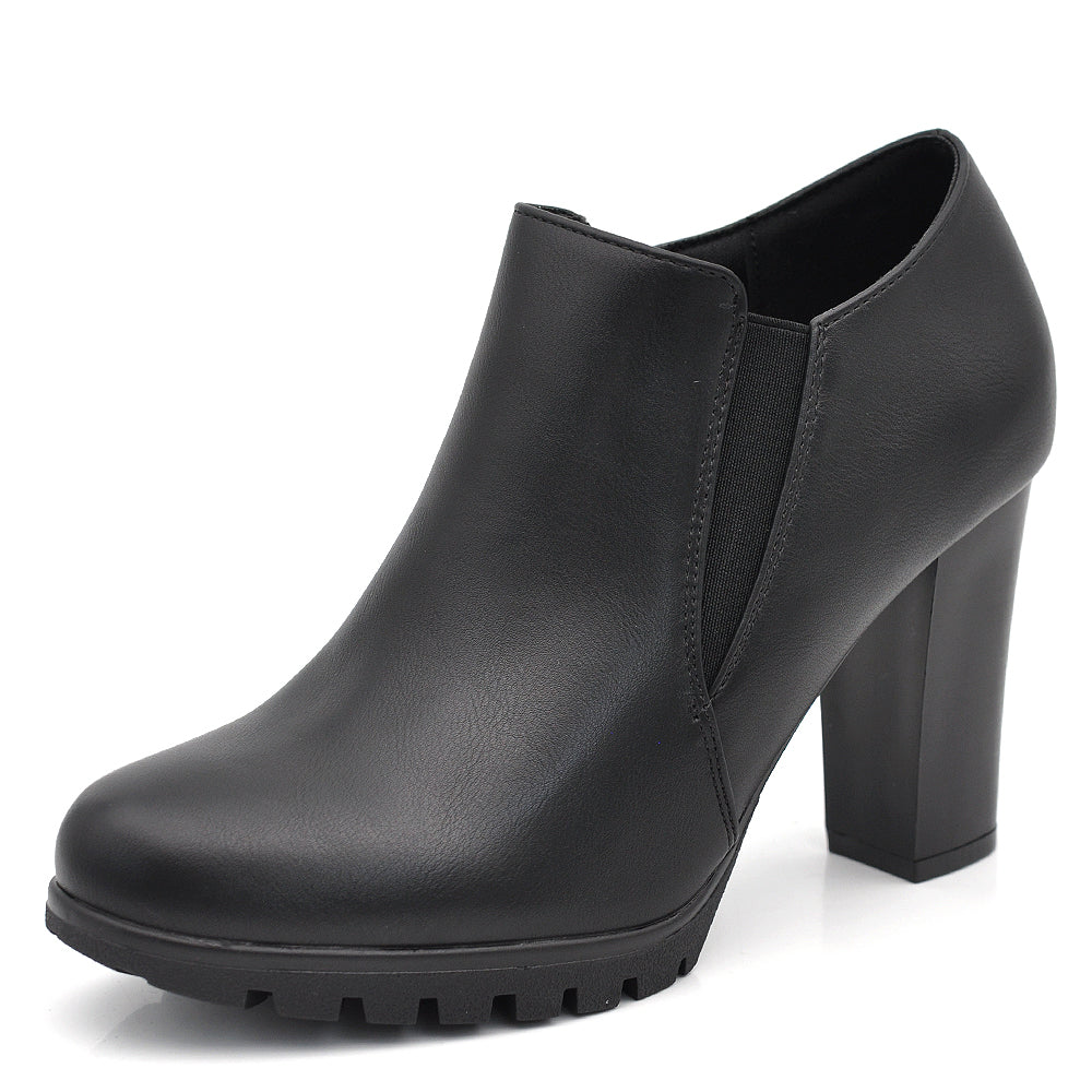 Stivaletti Scarponcini Scarpe Da Donna Francesine Tacco Vintage Elastico CH2285