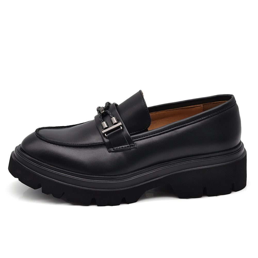 Mocassini Donna con Morsetto Intrecciato Platform – Loafers Eleganti Casual Antiscivolo Comodi per Ufficio e Tempo Libero GA051