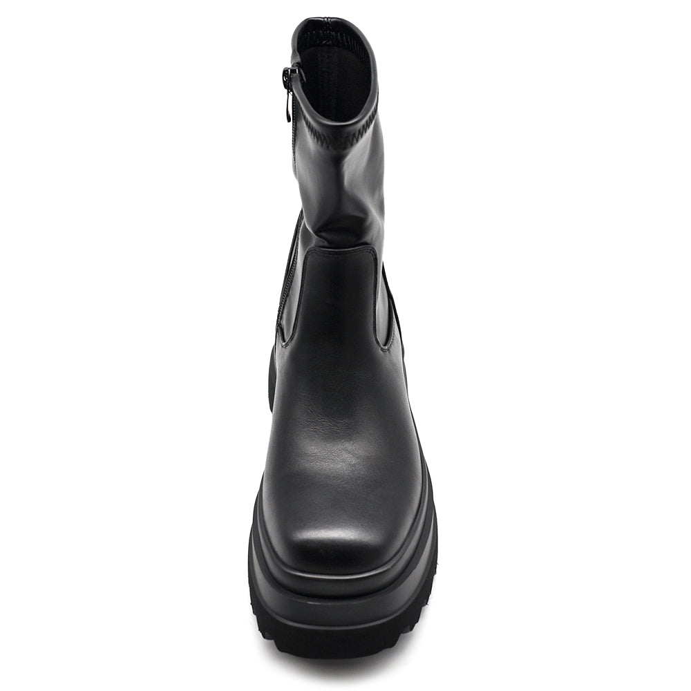 Stivaletti Chelsea Donna FASHION - Platform Elastico, Zeppa, Cerniera - Foto 7