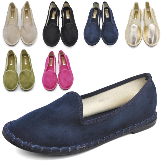 Ballerine Friulane Scarpe Veneziane Da Donna In Velluto Sintetico 608 M526