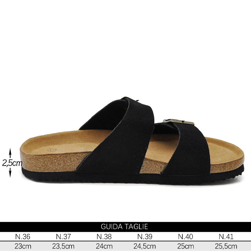 Ciabatte donna con doppia fibbia regolabile – sandali comfort ergonomici estivi KMS5