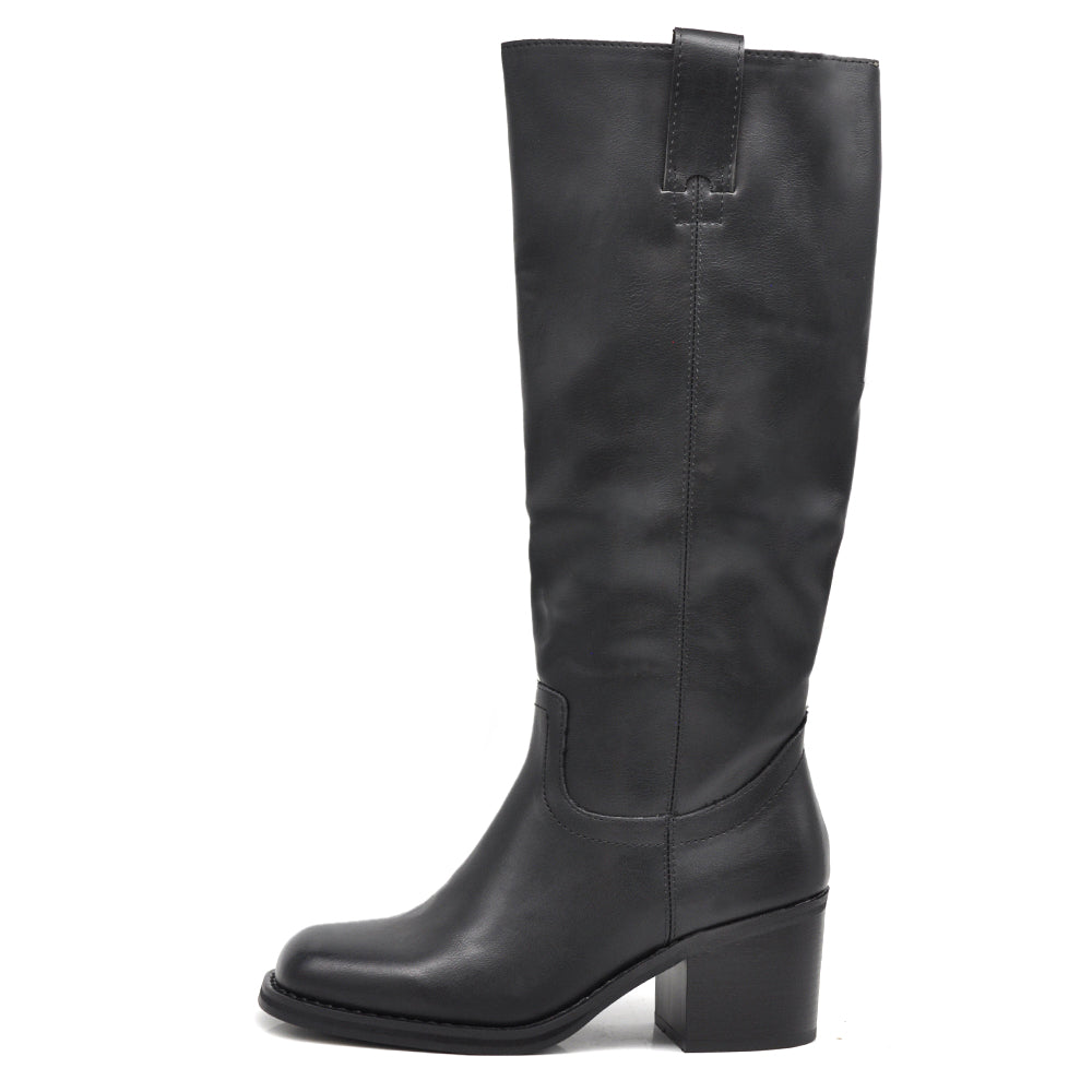 Stivali da Donna Biker Motociclista Apertura Del Gambale Taglio Sagomato G688