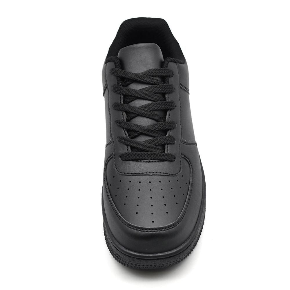 Sneakers Uomo Basse Casual Sportive con Lacci, Punta Traforata e Suola Spessa, Scarpe Urban Streetwear GRZ9926 nero bianco