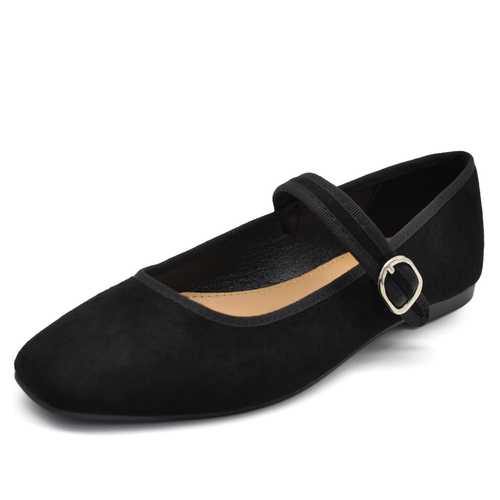 Ballerine Friulane Scarpe Veneziane con Cinturino Da Donna In Suede sintetico G70059