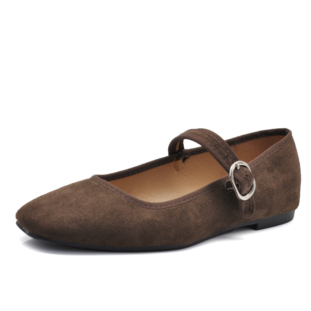 Ballerine Friulane Scarpe Veneziane con Cinturino Da Donna In Suede sintetico G70059