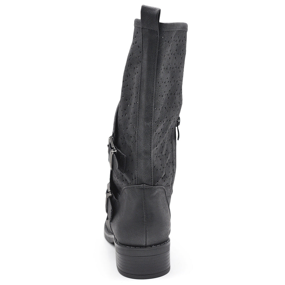 Stivali Scarpe Stivaletti Anfibi Motociclista Primaverili Estivi Da Donna G697