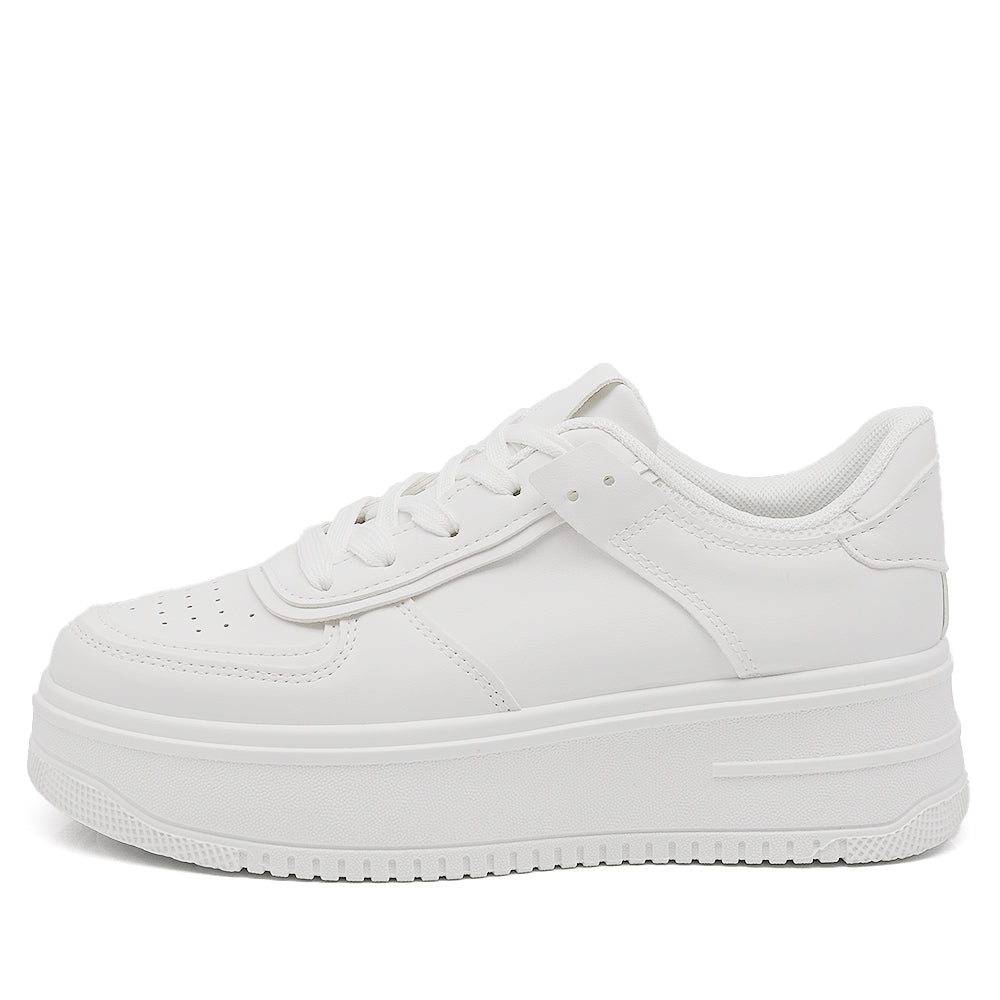 Sneakers Scarpe Da Ginnastica Donna Con Platform AD-300 Bianco Nero
