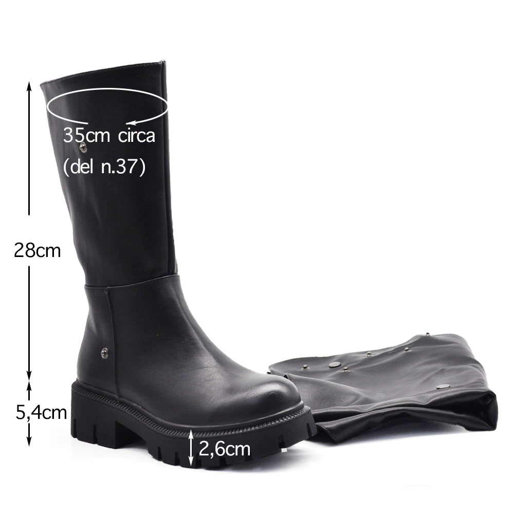 Stivali Donna 2 in 1 con Gambale Arricciato Rimovibile – Design Versatile con Platform – Look Doppio in un Solo Paio G705