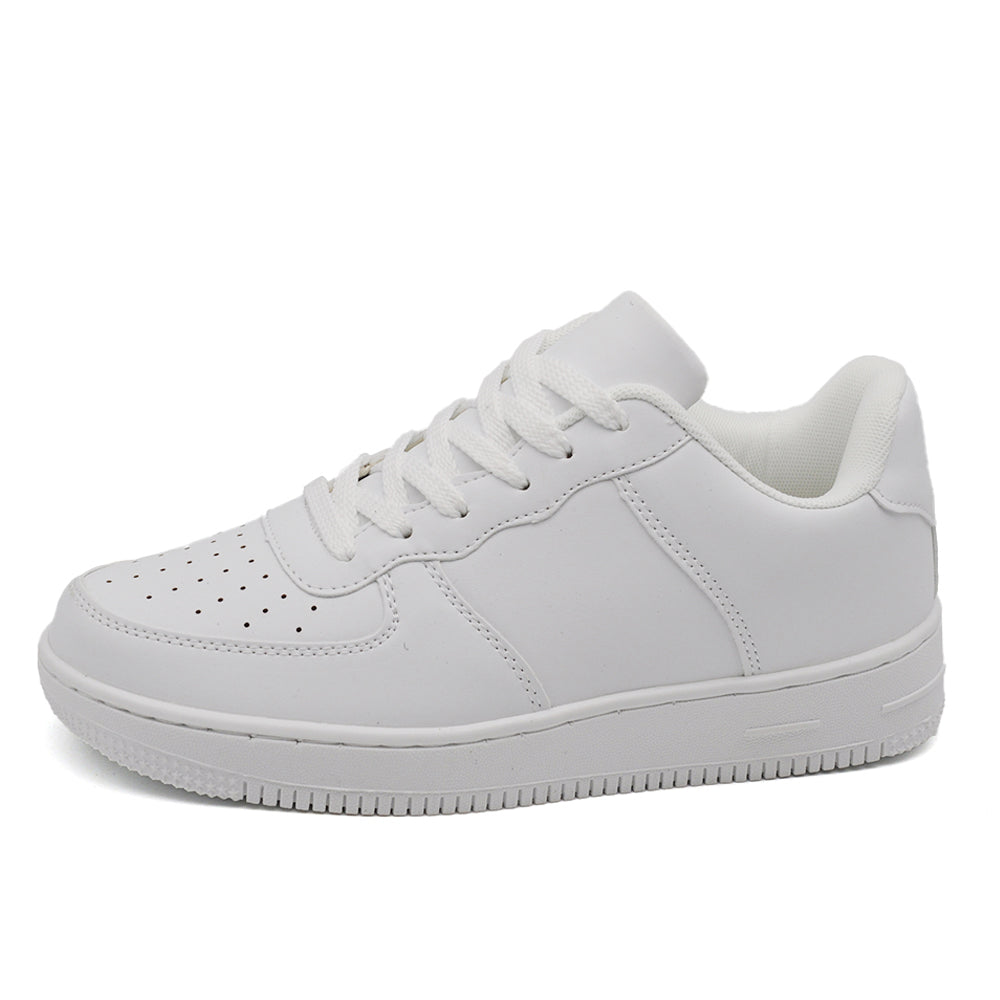 Sneakers Donna Basse Casual Sportive con Lacci, Punta Traforata e Suola Spessa, Scarpe Urban Streetwear GRZ9927 nero bianco