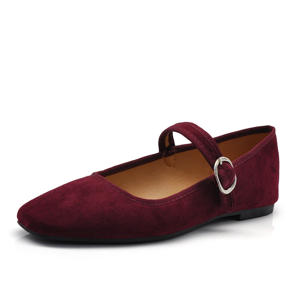 Ballerine Friulane Scarpe Veneziane con Cinturino Da Donna In Suede sintetico G70059