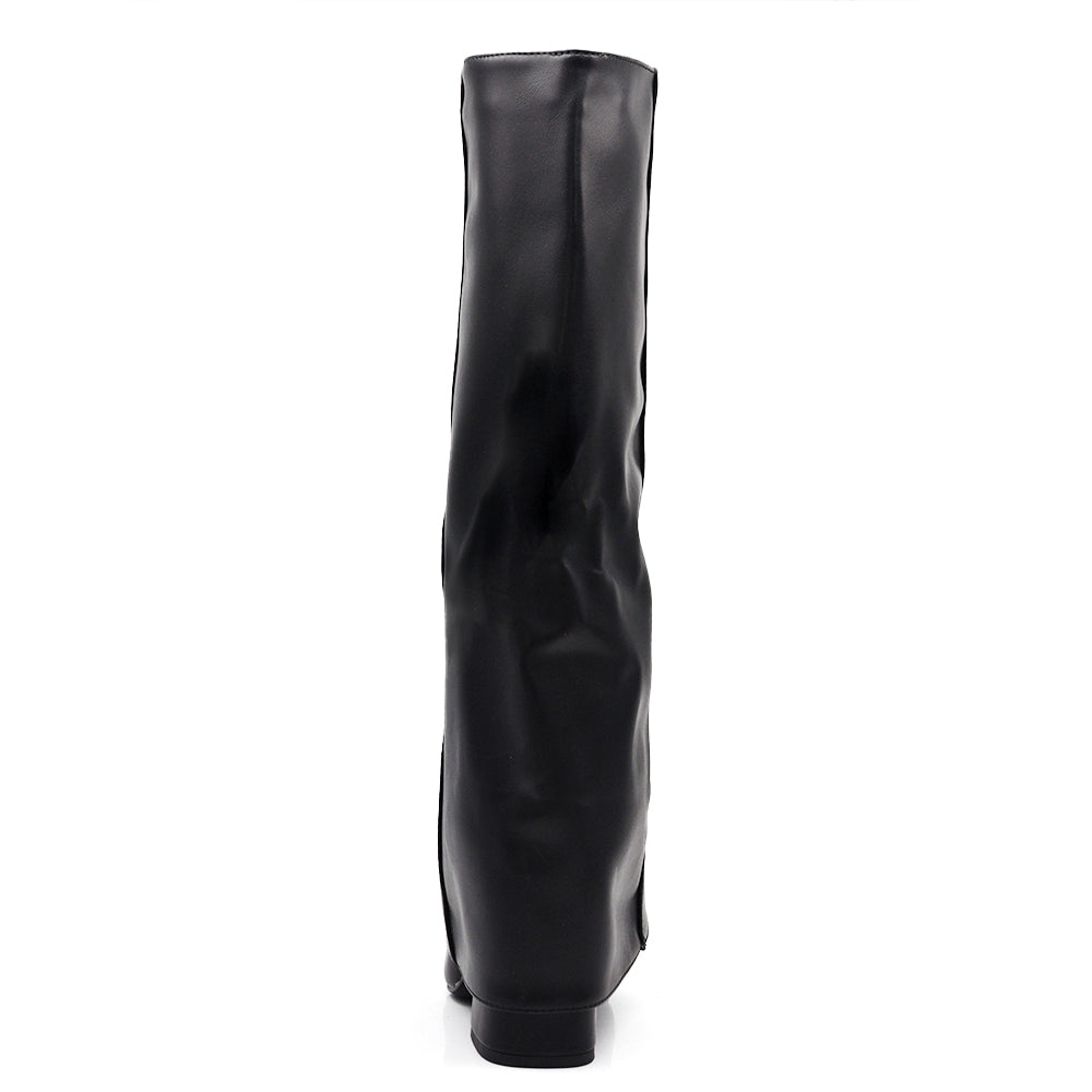 Stivali in ghetta A Punta Westen Con Tacco Alto in Ecopelle Da Donna G702