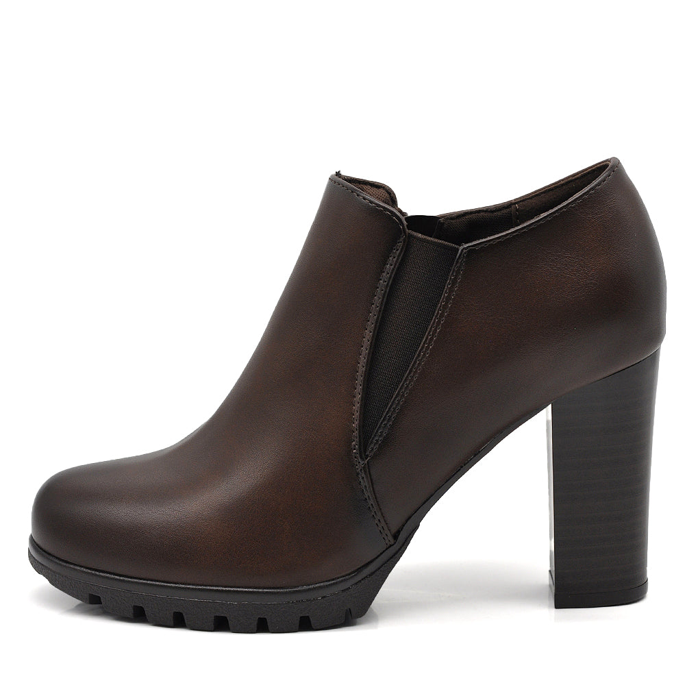 Stivaletti Scarponcini Scarpe Da Donna Francesine Tacco Vintage Elastico CH2285
