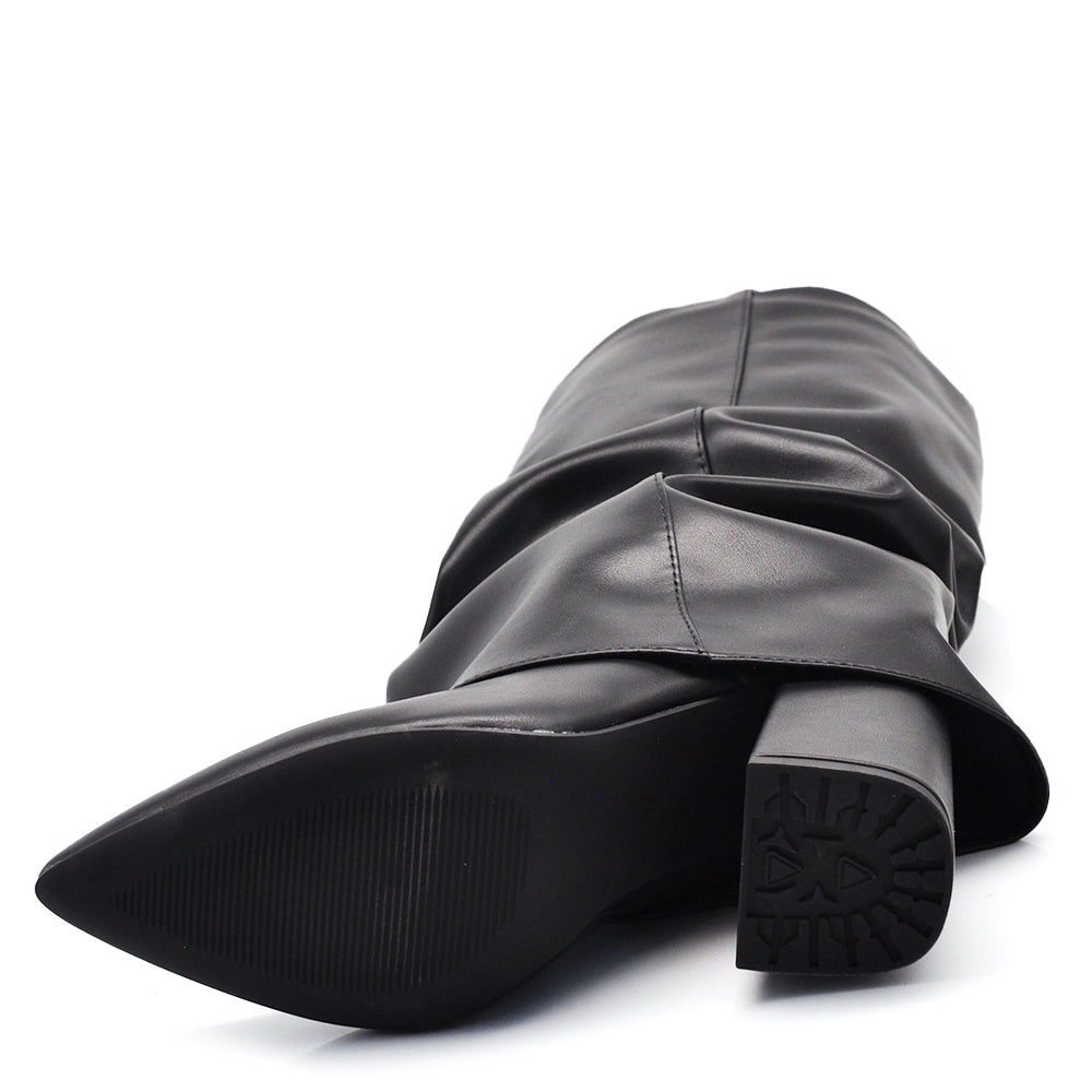 Stivali in ghetta A Punta Westen Con Tacco Alto in Ecopelle Da Donna G702