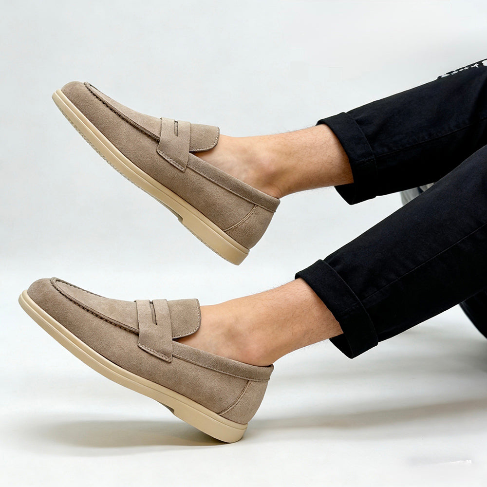 Mocassini Uomo in Camoscio Sintetico con Suola EVA – Scarpe Casual Eleganti Comfort nero blu camel khaki beige