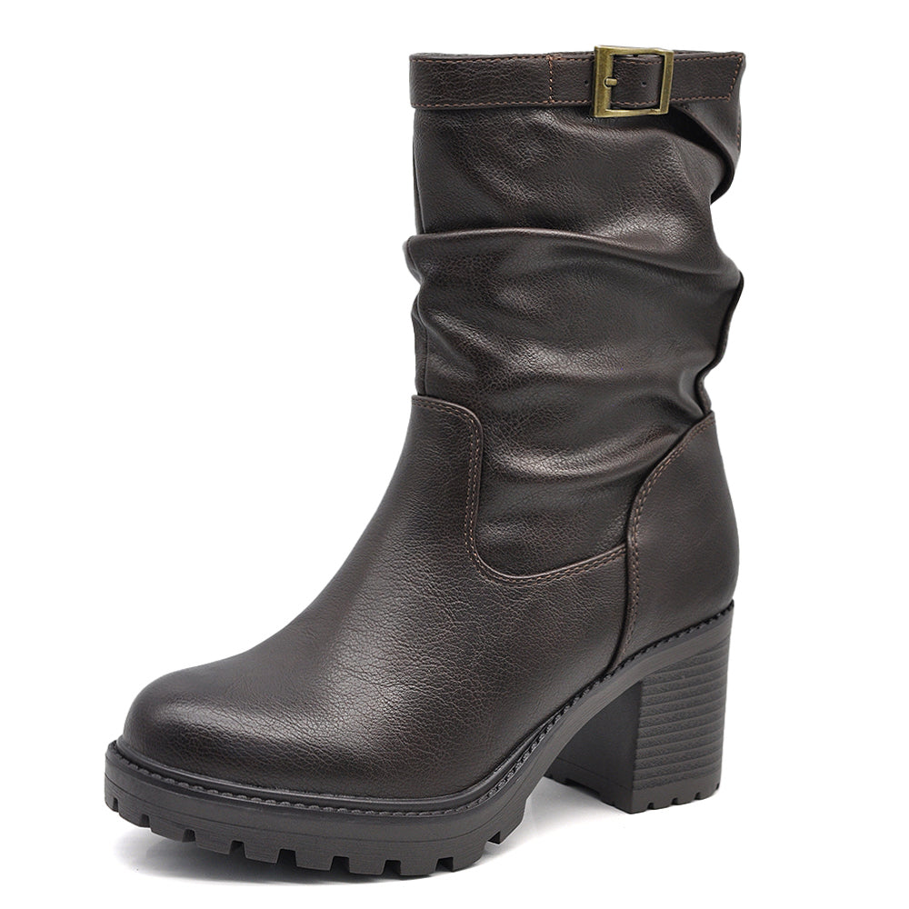 Stivaletti Tronchetti Da Donna Tacco Medio Elastico Cavilgia Platform G699