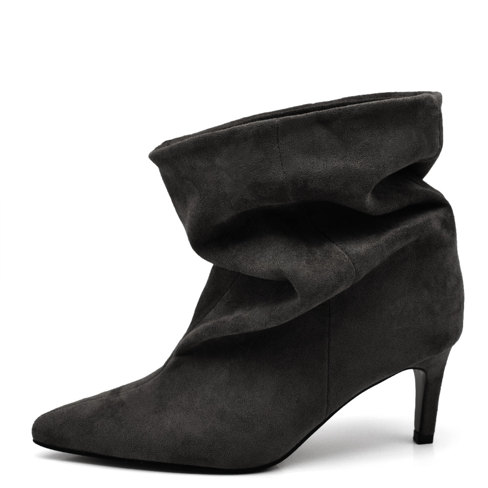 Stivaletti Donna Gambale Largo Morbido – Tronchetti Slouchy con Tacco Medio Elegante