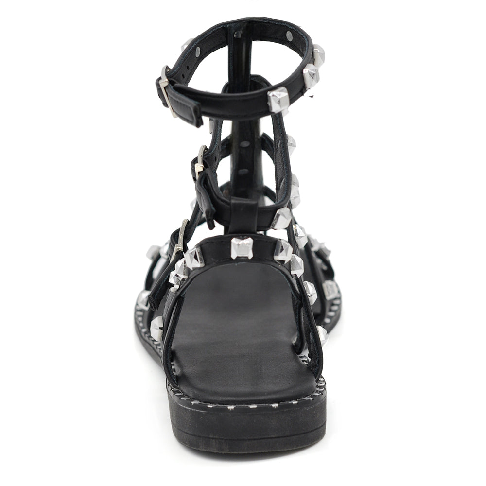 Scarpe Infradito Sandali Stivaletti Estivi Gladiatore Da Donna Borchie KK-701 M101