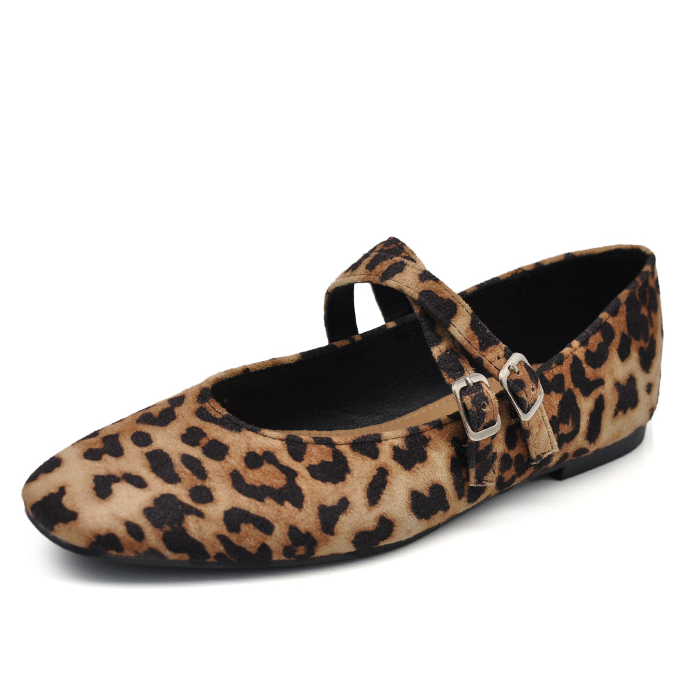 Ballerine A Punta Quadrata Friulane Scarpe Veneziane con Cinturino Da Donna Q2568
